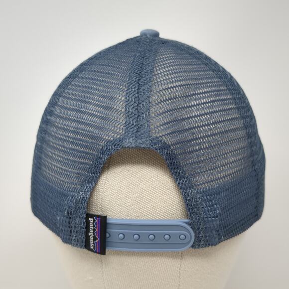 Patagonia P-6 Logo Snapback Trucker Hat Blue One Size Colorblock Mesh Back - Picture 6 of 9